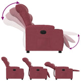 Fauteuil inclinable électrique Rouge bordeaux Tissu