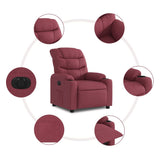 Fauteuil inclinable électrique Rouge bordeaux Tissu