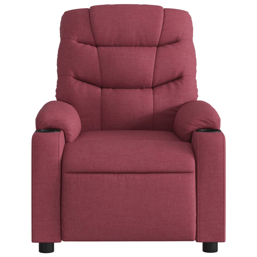 Fauteuil inclinable électrique Rouge bordeaux Tissu