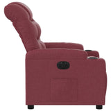 Fauteuil inclinable électrique Rouge bordeaux Tissu