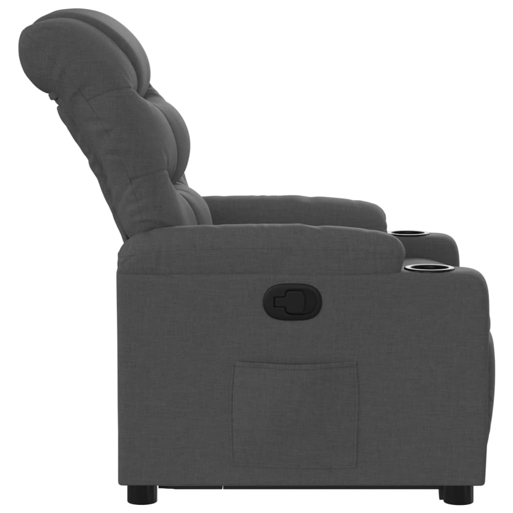 Fauteuil inclinable Gris foncé Tissu