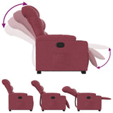 Fauteuil inclinable rouge bordeaux tissu