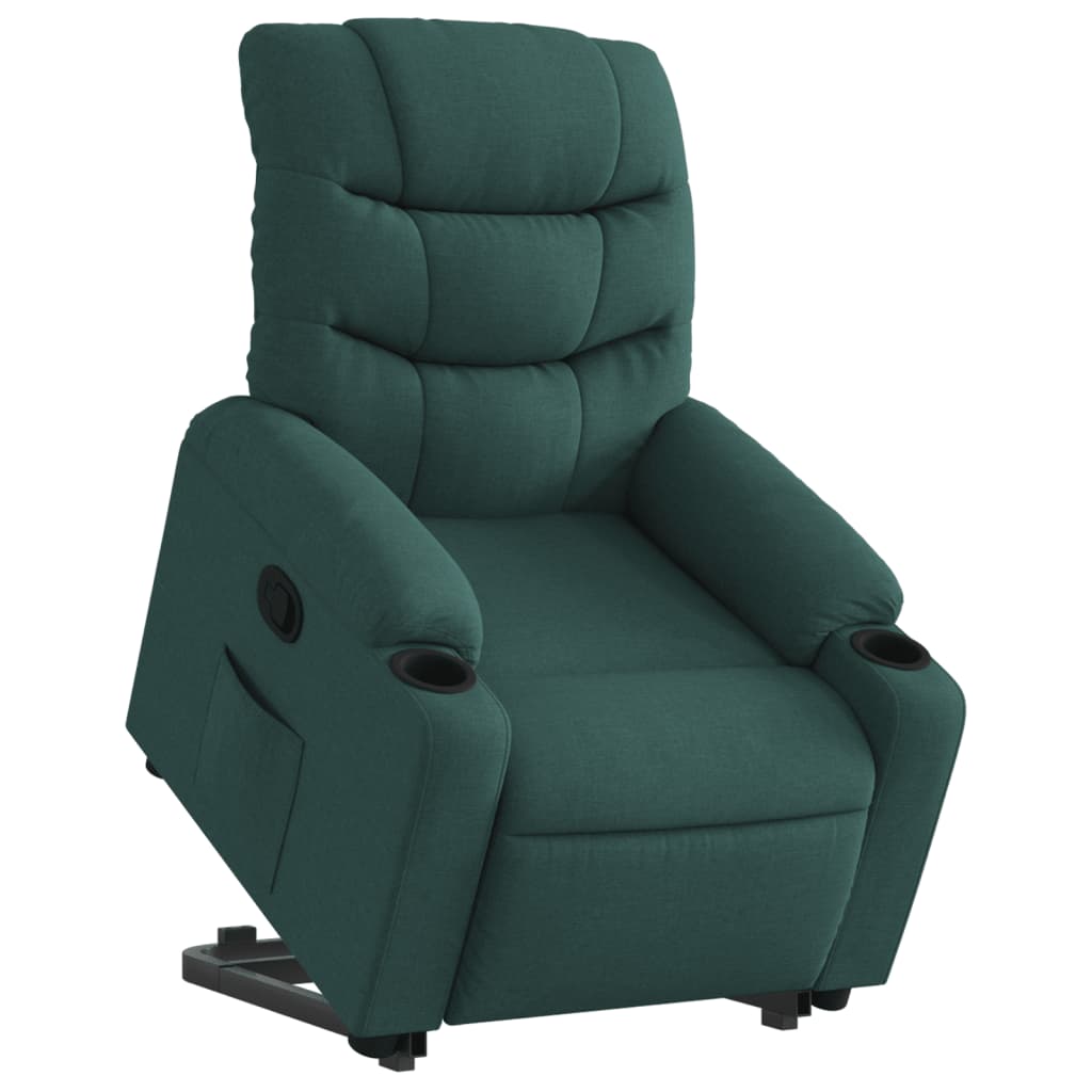 Fauteuil inclinable vert foncé tissu