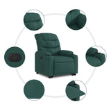 Fauteuil inclinable vert foncé tissu