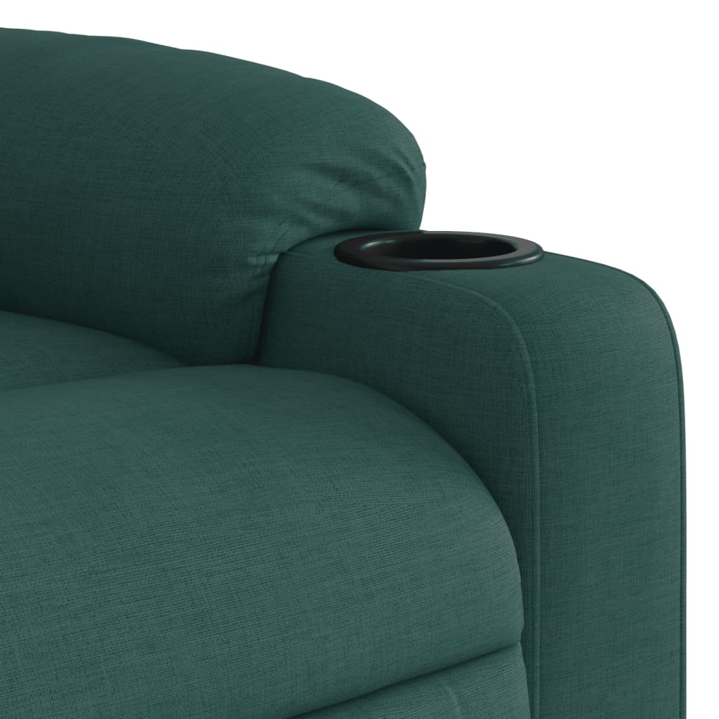 Fauteuil inclinable vert foncé tissu