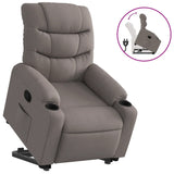 Fauteuil inclinable taupe tissu