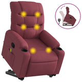 Fauteuil inclinable de massage Rouge bordeaux Tissu