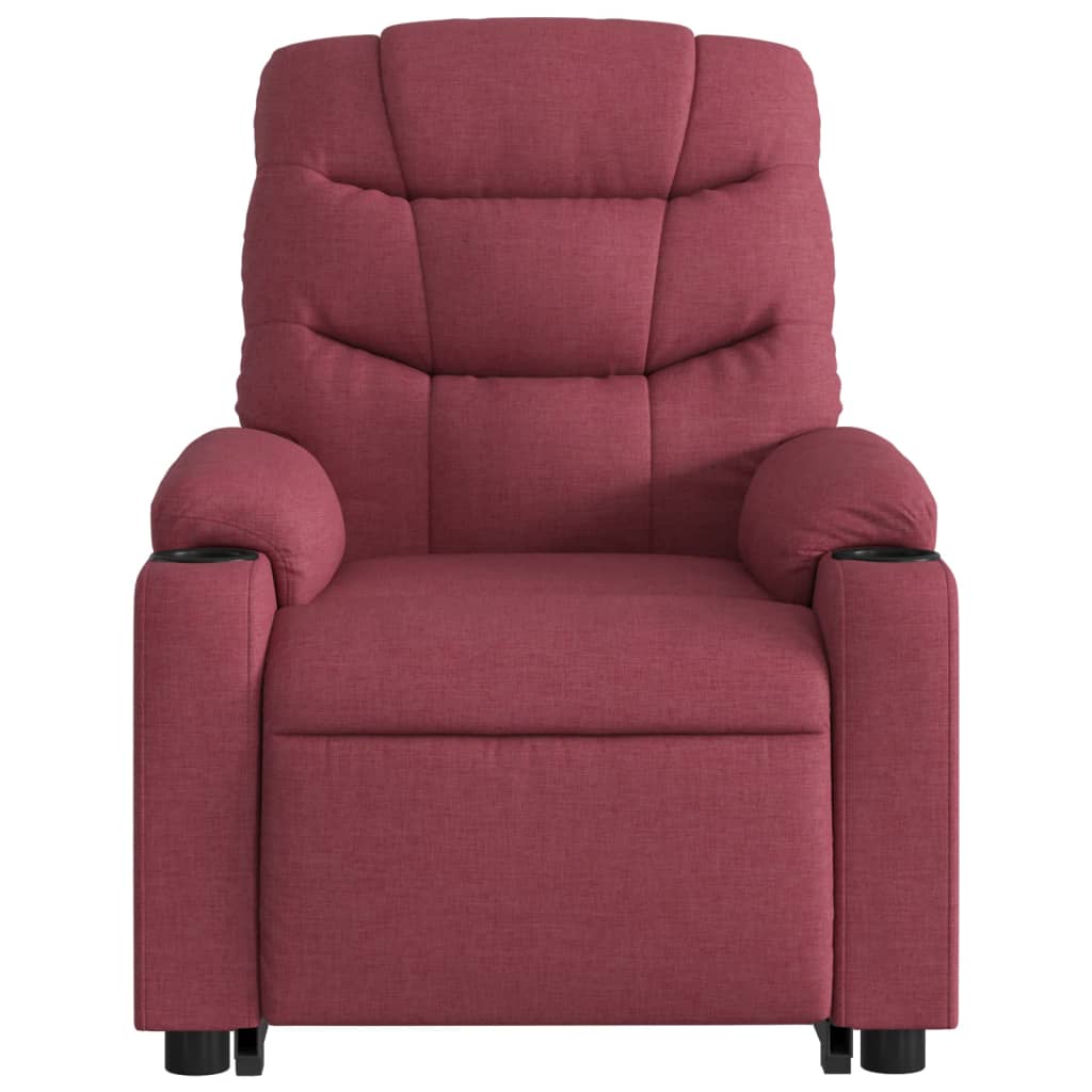 Fauteuil inclinable de massage Rouge bordeaux Tissu