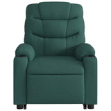 Fauteuil inclinable de massage Vert foncé Tissu