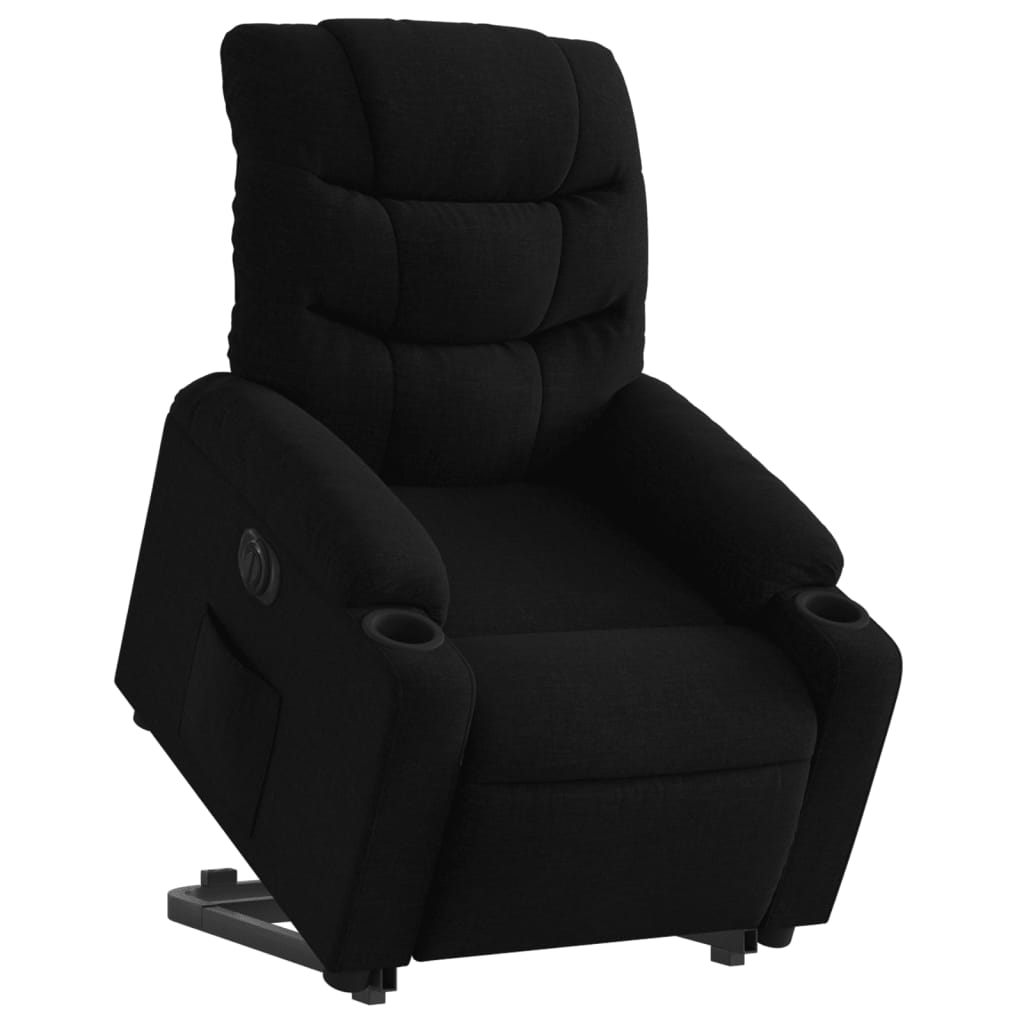 Fauteuil inclinable électrique noir tissu