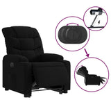 Fauteuil inclinable électrique noir tissu