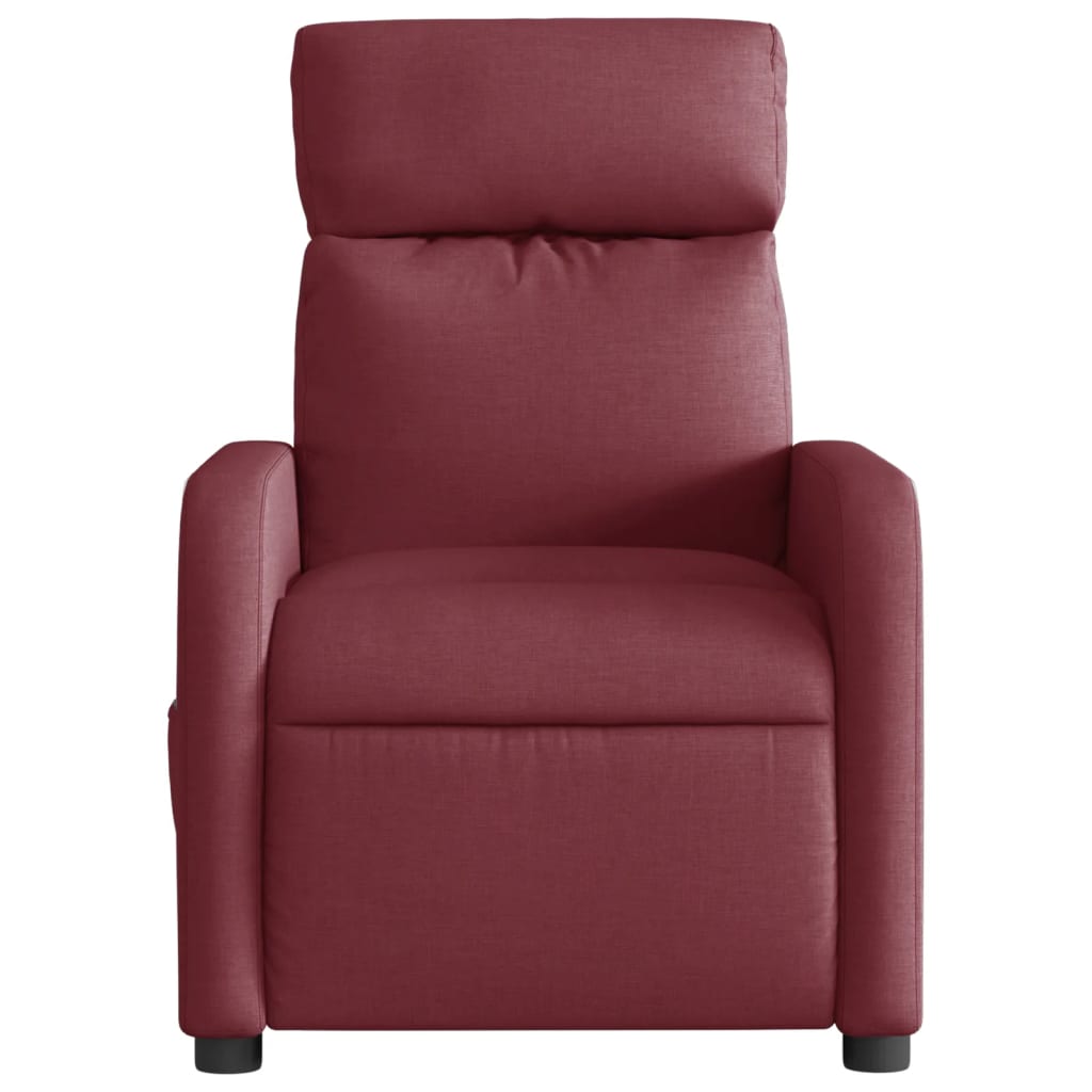 Fauteuil inclinable électrique Rouge bordeaux Tissu