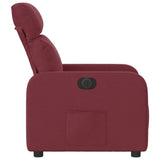 Fauteuil inclinable électrique Rouge bordeaux Tissu