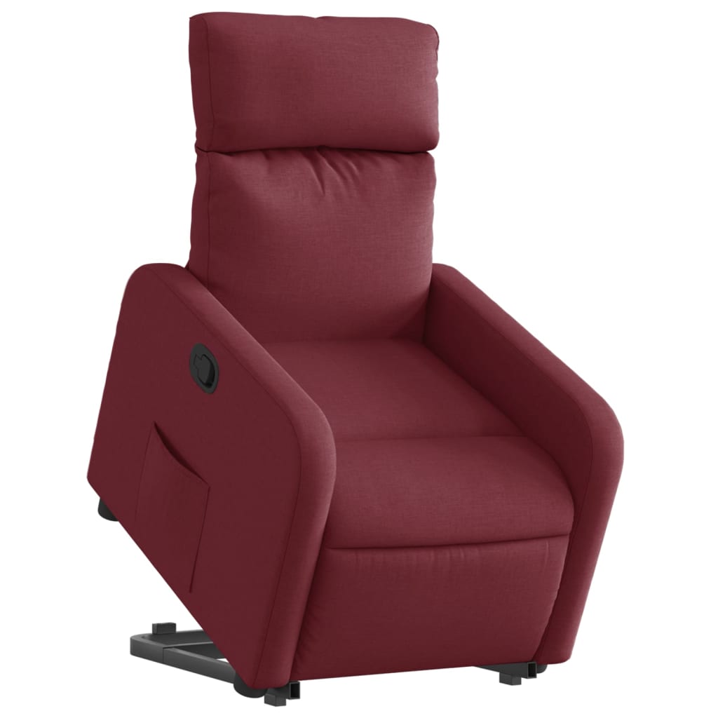 Fauteuil inclinable rouge bordeaux tissu