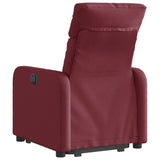 Fauteuil inclinable rouge bordeaux tissu