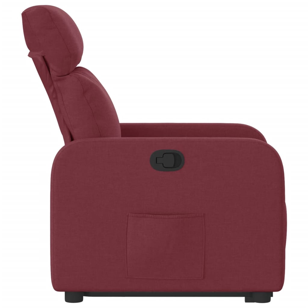 Fauteuil inclinable rouge bordeaux tissu