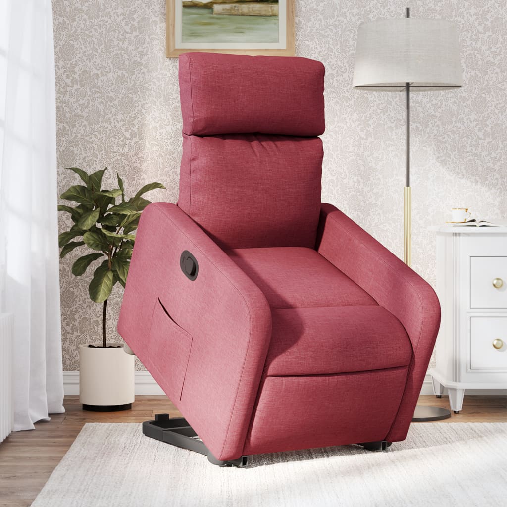 Fauteuil inclinable rouge bordeaux tissu