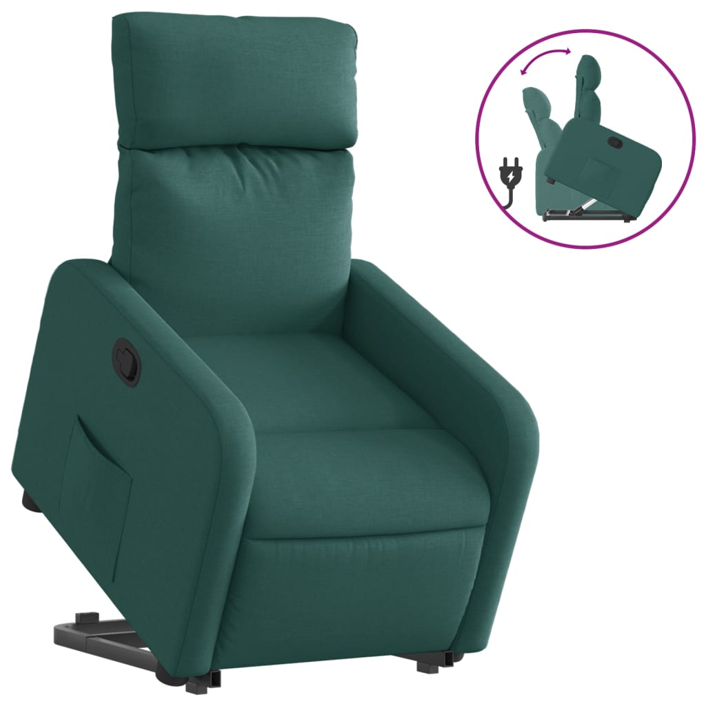 Fauteuil inclinable vert foncé tissu