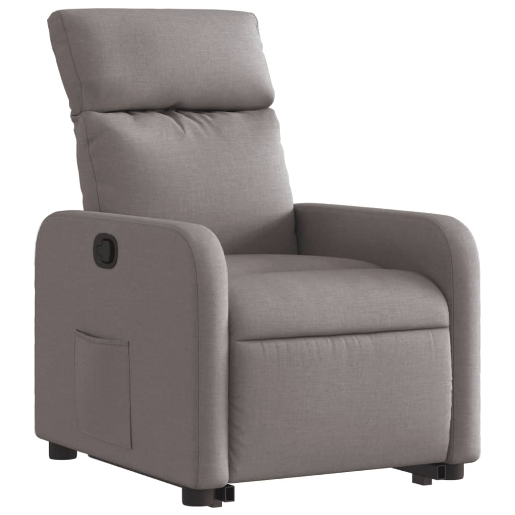 Fauteuil inclinable taupe tissu