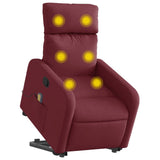 Fauteuil inclinable de massage Rouge bordeaux Tissu