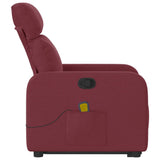 Fauteuil inclinable de massage Rouge bordeaux Tissu