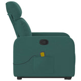 Fauteuil inclinable de massage Vert foncé Tissu