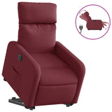 Fauteuil inclinable électrique rouge bordeaux tissu