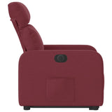 Fauteuil inclinable électrique rouge bordeaux tissu