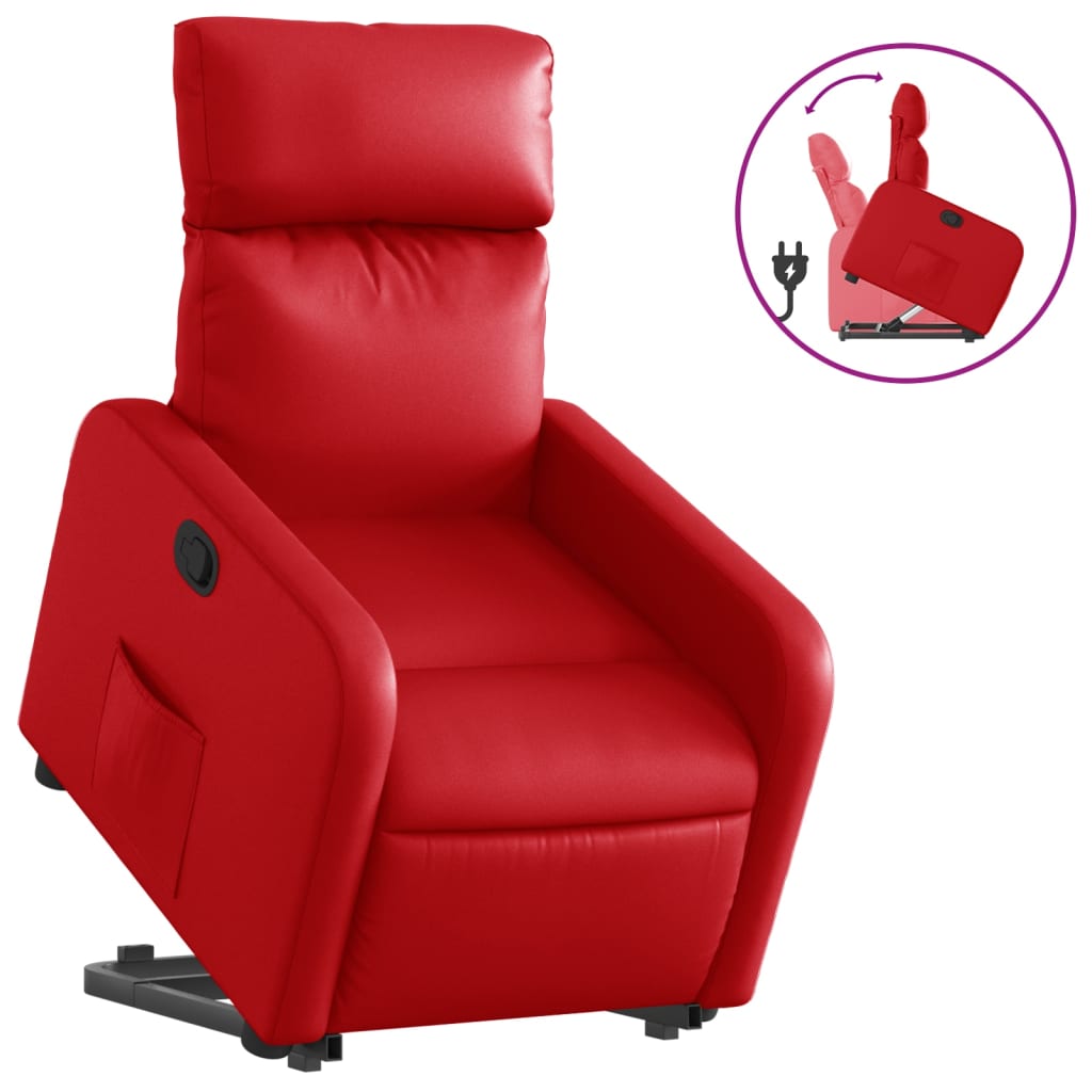 Fauteuil inclinable Rouge Similicuir