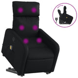 Fauteuil inclinable de massage Noir Similicuir