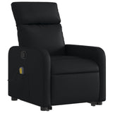 Fauteuil inclinable de massage Noir Similicuir