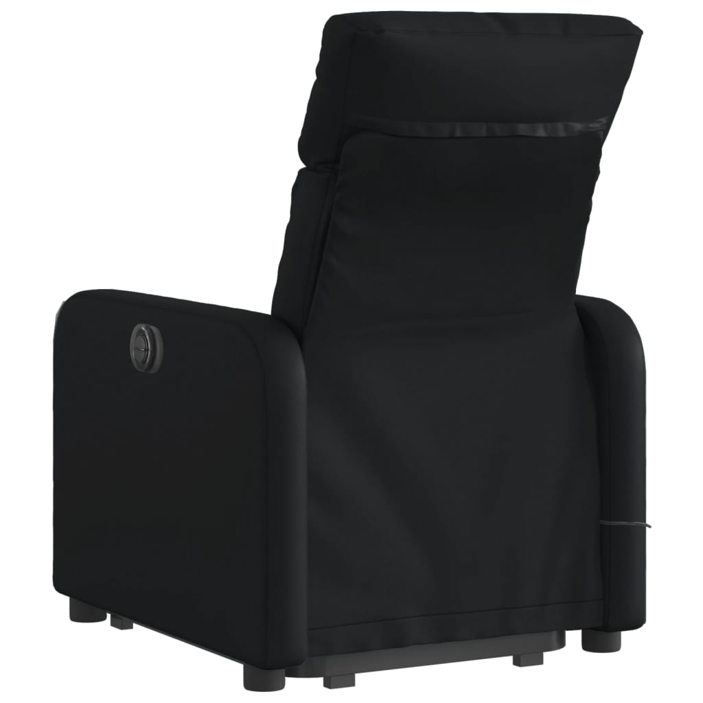 Fauteuil inclinable de massage Noir Similicuir