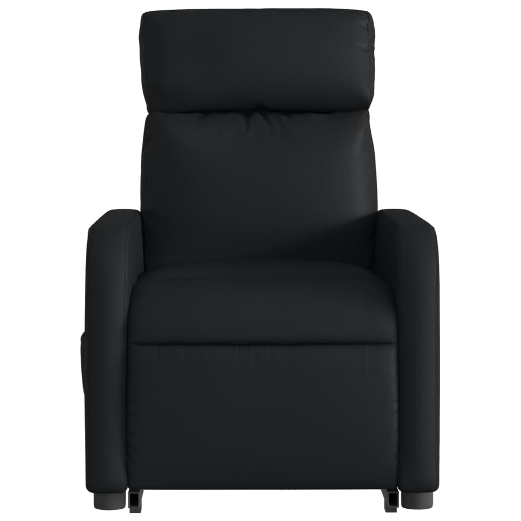 Fauteuil inclinable de massage Noir Similicuir