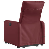 Fauteuil inclinable de massage Rouge bordeaux Similicuir