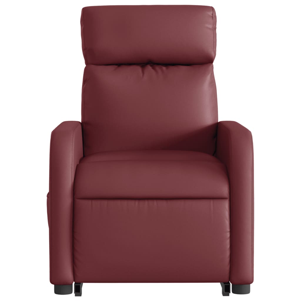 Fauteuil inclinable de massage Rouge bordeaux Similicuir