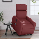 Fauteuil inclinable de massage Rouge bordeaux Similicuir