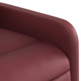 Fauteuil inclinable électrique rouge bordeaux similicuir