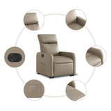 Fauteuil inclinable électrique cappuccino similicuir