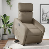 Fauteuil inclinable électrique cappuccino similicuir