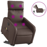 Fauteuil inclinable de massage électrique marron similicuir