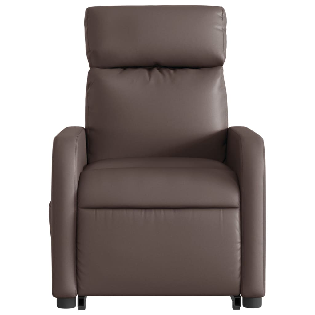 Fauteuil inclinable de massage électrique marron similicuir