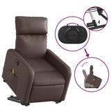 Fauteuil inclinable de massage électrique marron similicuir