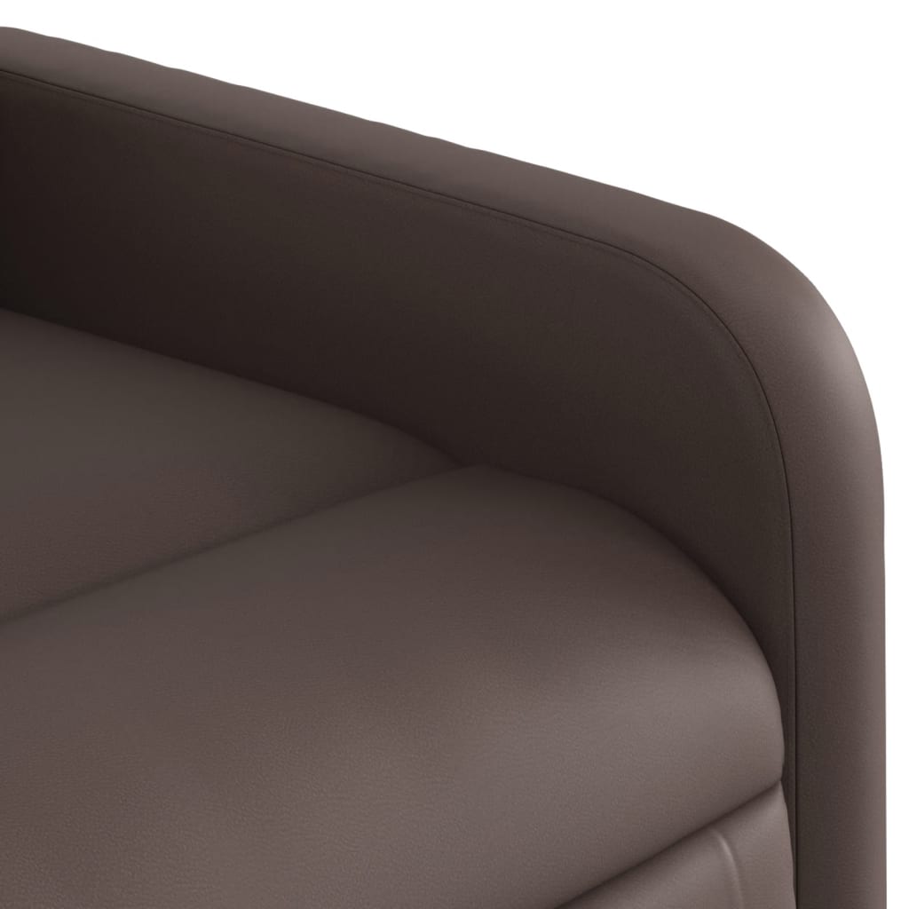 Fauteuil inclinable de massage électrique marron similicuir