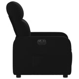 Fauteuil inclinable électrique Noir Tissu