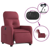 Fauteuil inclinable électrique Rouge bordeaux Tissu