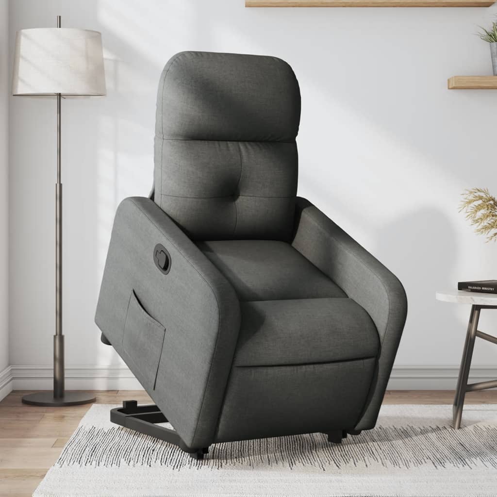 Fauteuil inclinable Gris foncé Tissu