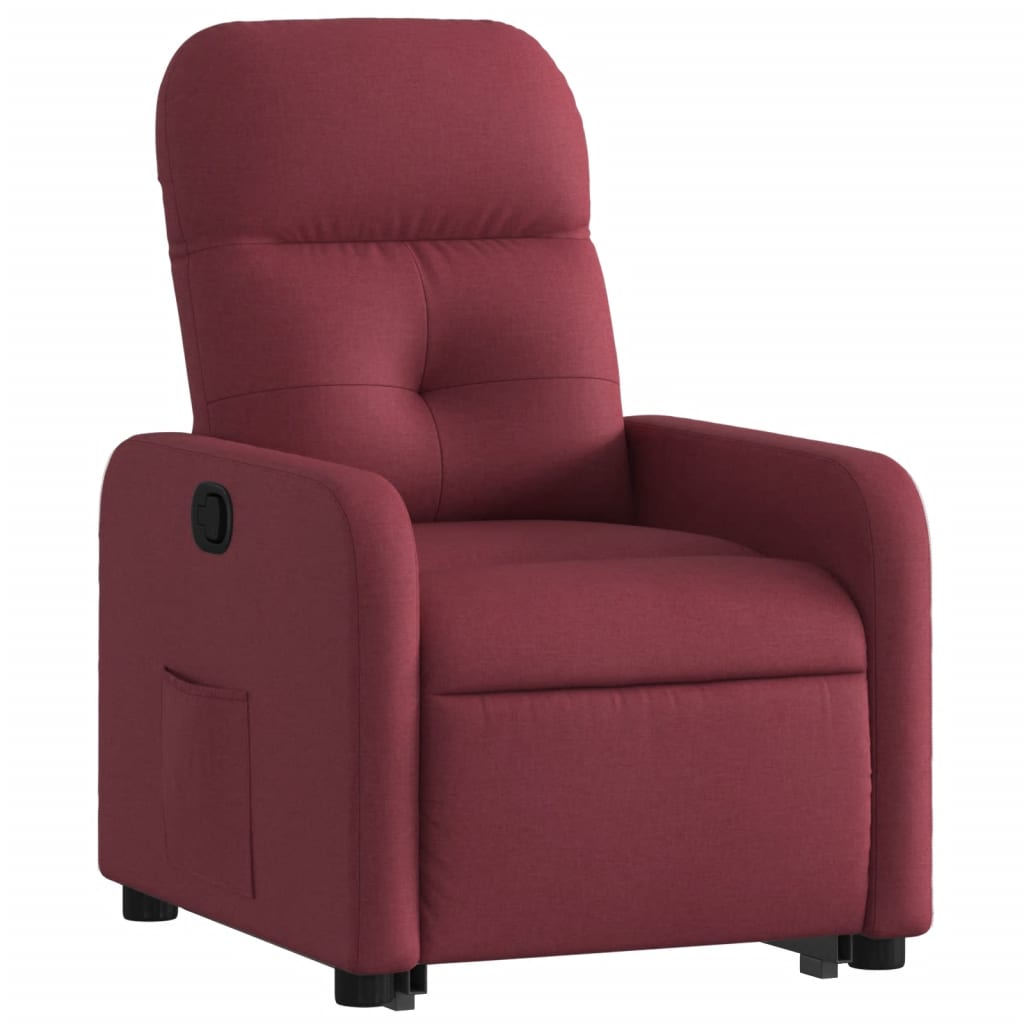 Fauteuil inclinable rouge bordeaux tissu