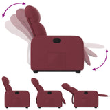 Fauteuil inclinable rouge bordeaux tissu