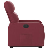 Fauteuil inclinable rouge bordeaux tissu