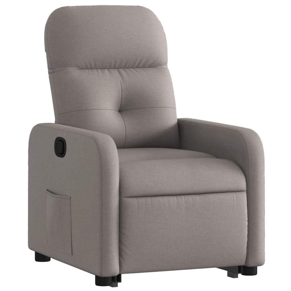 Fauteuil inclinable taupe tissu